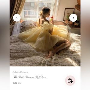 Selkie baby banana puff dress size S